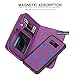 Galaxy Note 8 Case, Note 8 Wallet Case, Pasonomi Magnetic Detachable Removable Wallet Zipper PU Leather Folio Flip Carrying Case with Strap and Credit Card Slot for Samsung Galaxy Note 8 2017(Purple)