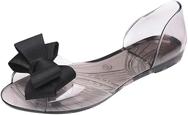 open toe jelly sandals