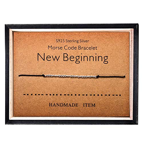 KGBNCIE Morse Code Bracelet 925 Sterling Silver