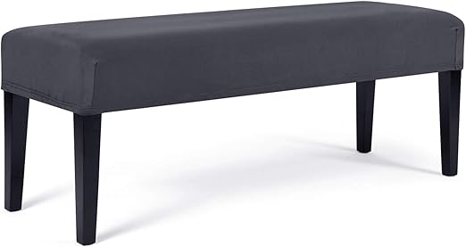 Amazon Com Womaco Dining Room Bench Covers Stretch Spandex Upholstered Bench Seat Cushion Slipcovers For Kitchen Dining Bench Seat Protector Dark Gray Medium Kitchen Dining
