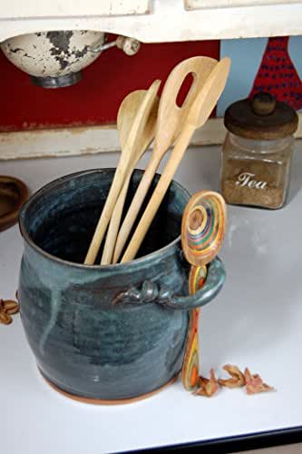 Amazon.com: Slate Blue Utensil Holder: Handmade