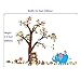 ElecMotive Forest Animal Elephant Monkey Owls Bear Tortoise Koala Tree Nursery Wall Stickers Wall Murals DIY Posters Vinyl Removable Art Wall Decals for Kids Girls Room Decoration (Bear Under Tree)