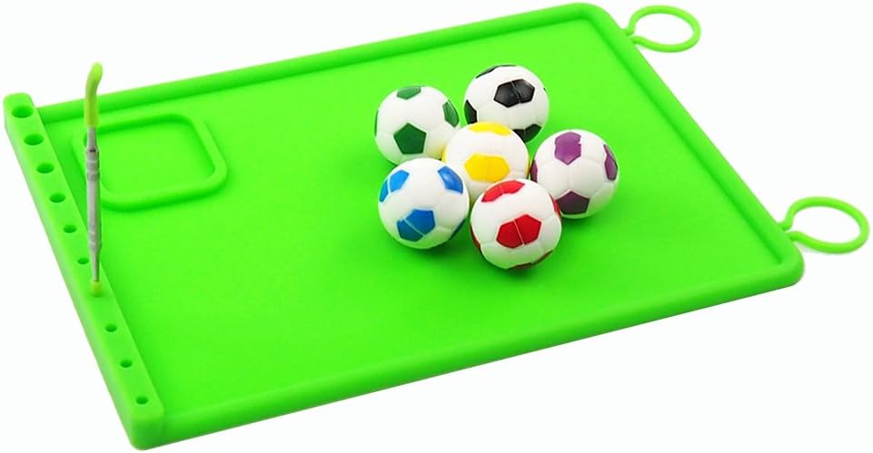YHSWE FULL SQUARE SET 1 Carving Tool + 1 Non-slip Rectangle Green Mat + 6 Non-stick Wax Football Container