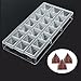 Jeteven 3D Pyramid Thickened Clear Polycarbonate Chocolate Mold Jelly Candy Making Mold 21-Piece Tray