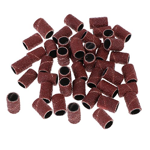 Baoblaze Professional Sanding Bands Nail Manicure Tools Sanding Bands Sleeves for Drum Mandrels Nail Drill File Machine Manicure Tool, Pack of 50, 60 80 120 180 240 320 400 600Grit - 80 Grit 12x8mm - Thumbnail 5