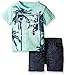 Calvin Klein Baby-Boys Jersey Tee and Rip-Stop Canvas Shorts, Multi, 12 Months