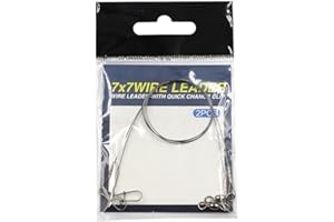 30cm 14kg Titanium Fishing Leader Line, Bite Proof Trace with Rotating Swivel Anti-Tangle Design, Low Friction Coating, Stain