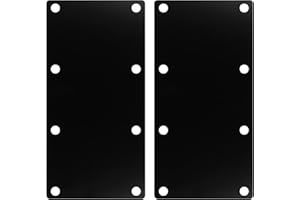 eoere 2 PCS 12" x 5" Heavy Duty Black Flat Straight Mending Bracket Plate, Repair Tie Corner Brace Fixing for Furniture, Timber Connector, Thickness 5/32"(8 Gauge Steel)