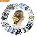 Janisfirst 36Pcs Premium Women's Chiffon Flower Hair Scrunchies, Scrunchy Bobbles Soft Hair Ties Ropes Ponytail Holder No hurt, Hair Bands Ties,Soft for Women or Girls Hair Accessories