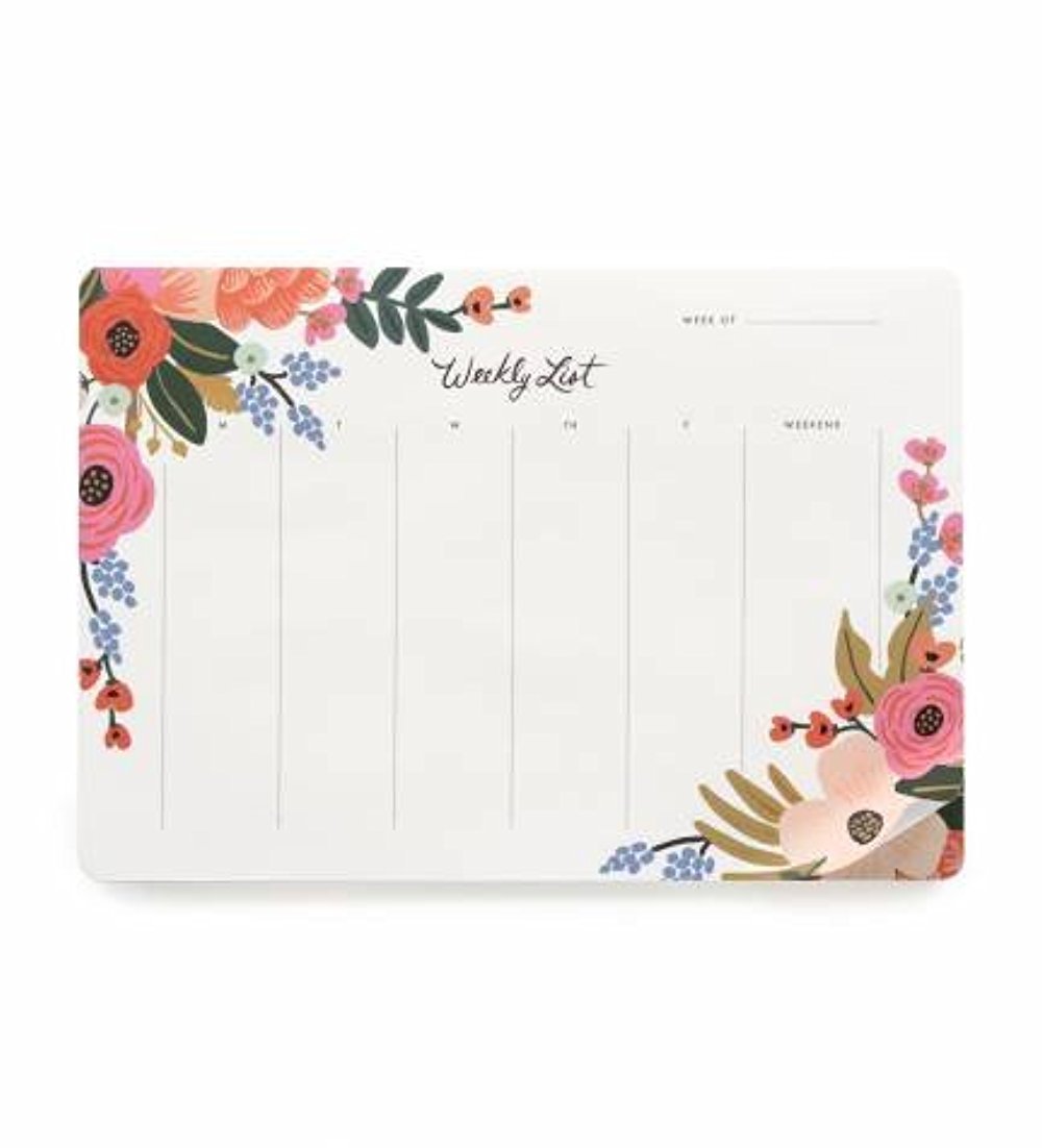 Rifle Paper Co. Lively Floral Weekly Planner Desk Pad Mouse Pad