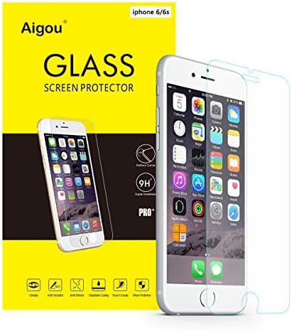 iPhone 7/6S/6 4.7" Tempered Glass Screen Protector, AigouUltra-thin Clear Oleophobic Coating Bubble-free Invisible Shield Tempered Glass Protectors