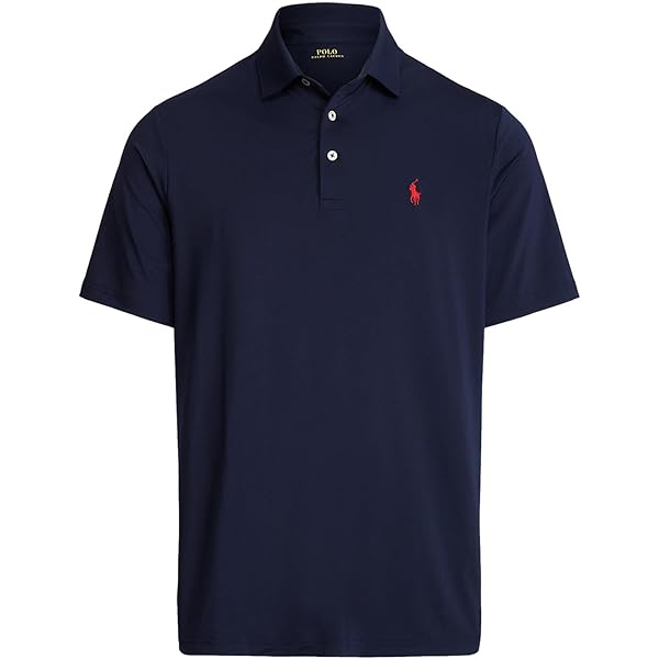 Sunspel Riviera Short Sleeve Cotton Polo Shirt in Navy Blue