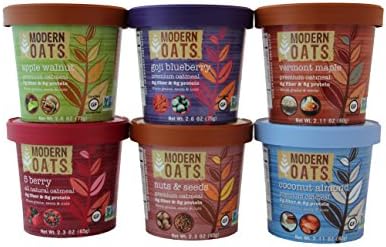 Modern Oats All Natural Oatmeal Cups - Variety Pack 2.6 oz (Pack of 6)