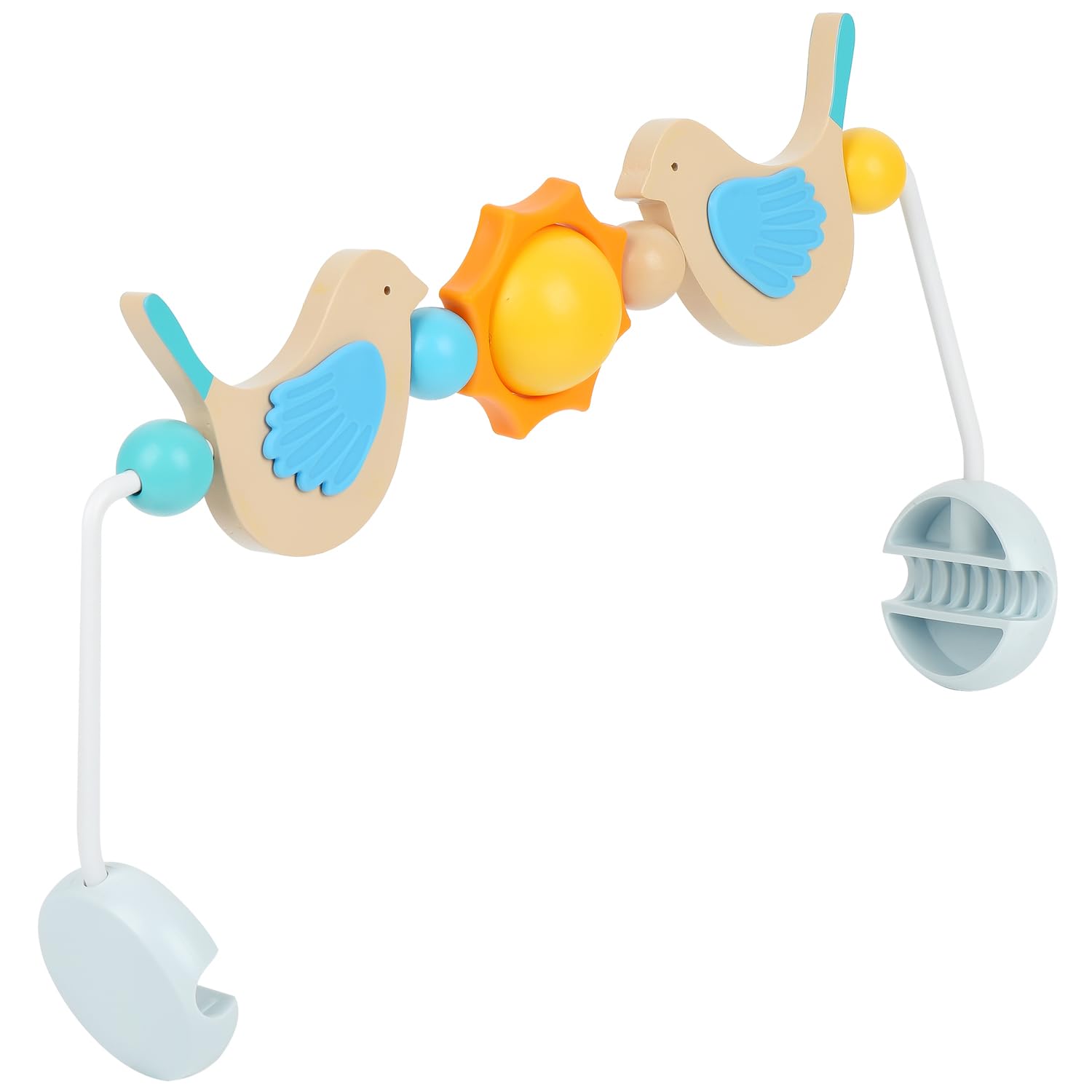 Photo 1 of IMPRESA Wooden Baby Arch Toy Attachment Compatible with Baby Bjorn Bouncer, Bird Design to Stimulate Motor Skills, Durable Wooden Toy Bar, Easy to Use Bouncer Accessories