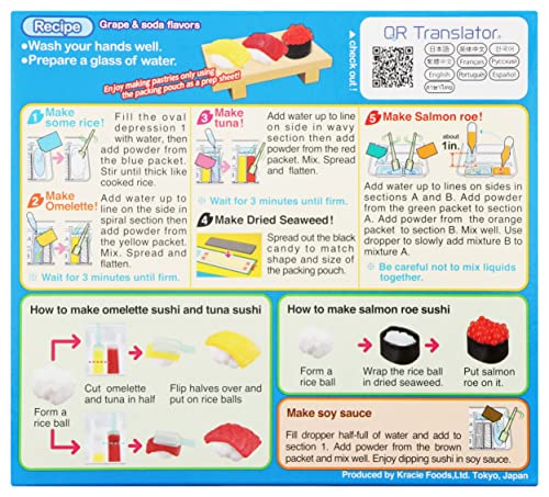 KRACIE POPIN’ COOKIN’ DIY CANDY SUSHI KIT, NO BAKE, 1 OUNCES (PACK OF 1)