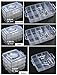 Kamay's Large 3 Tier Stackable Adjustable Compartment Slot Bead Craft Jewellery Tool Storage Organiser,Snap-lock Tray Container with 30 Compartments White