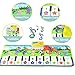 DITHIN Piano Mat for Toddler, Musical Piano Keyboard Mat Dance Mat Funny Animal Touch Carpet Musical Blanket Toys for Littler Girl Boys Birthday Xmas Presents Gifts for Baby Toddler Kids Green