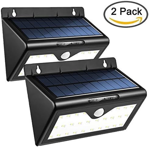 Solar Lights, ESPOW Super Bright 28 LED Outdoor Motion Sensor Security Lighting with 3 Mode for Outdoor Garden Path Pool (2 Pack)