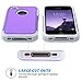 ULAK iPhone 4 Case, Heavy Duty Shockproof Durable Hybrid Dual Layer Rugged Protective Cases Cover with Hard Plastic and Soft Silicone for iPhone 4 4S (Purple +Grey)