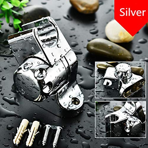 GUAngqi Shower Head Bracket Holder, Adjustable Shower Arm Mount ABS Rotating Bathroom Shower Head Hand Holder Wall Mounted Brackets,Silver