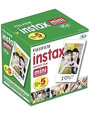 Fujifilm Instax Mini Instant Film, 10 Sheets×5 Pack(Total 50 Shoots)