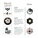 Yoklili Walk Traction Ice Cleats Grips for Snow & Ice, Anti Slip 10 Manganese Steel Spikes, Durable Silicone Crampons, Attaches Over Shoes/Boots for Walking, Jogging, Hiking, Mountaineering in Winter