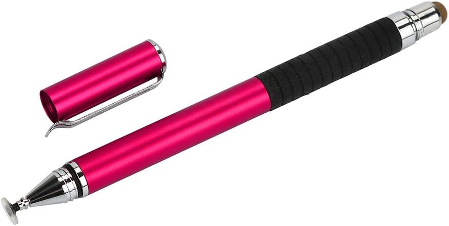2 IN1 High Precision Sensitive Capacitive Universal Touch Screen Stylus Pen for iPhone Samsung Phone Tablet (Hot Pink)