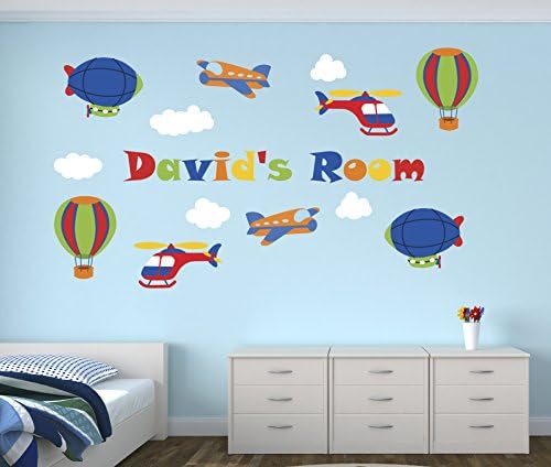 Pinkie Penguin Air Transportation Wall Decal Custom Name Room Boys Kids Decor Personalized Gift Vinyl Art