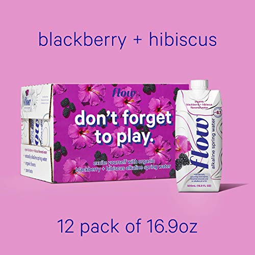 Flow Alkaline Spring Water Blackberry and Hibiscus Flavored Naturally