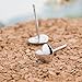 Acxico 925 Sterling Silver Shiny Side Heart Shape Stud Earrings