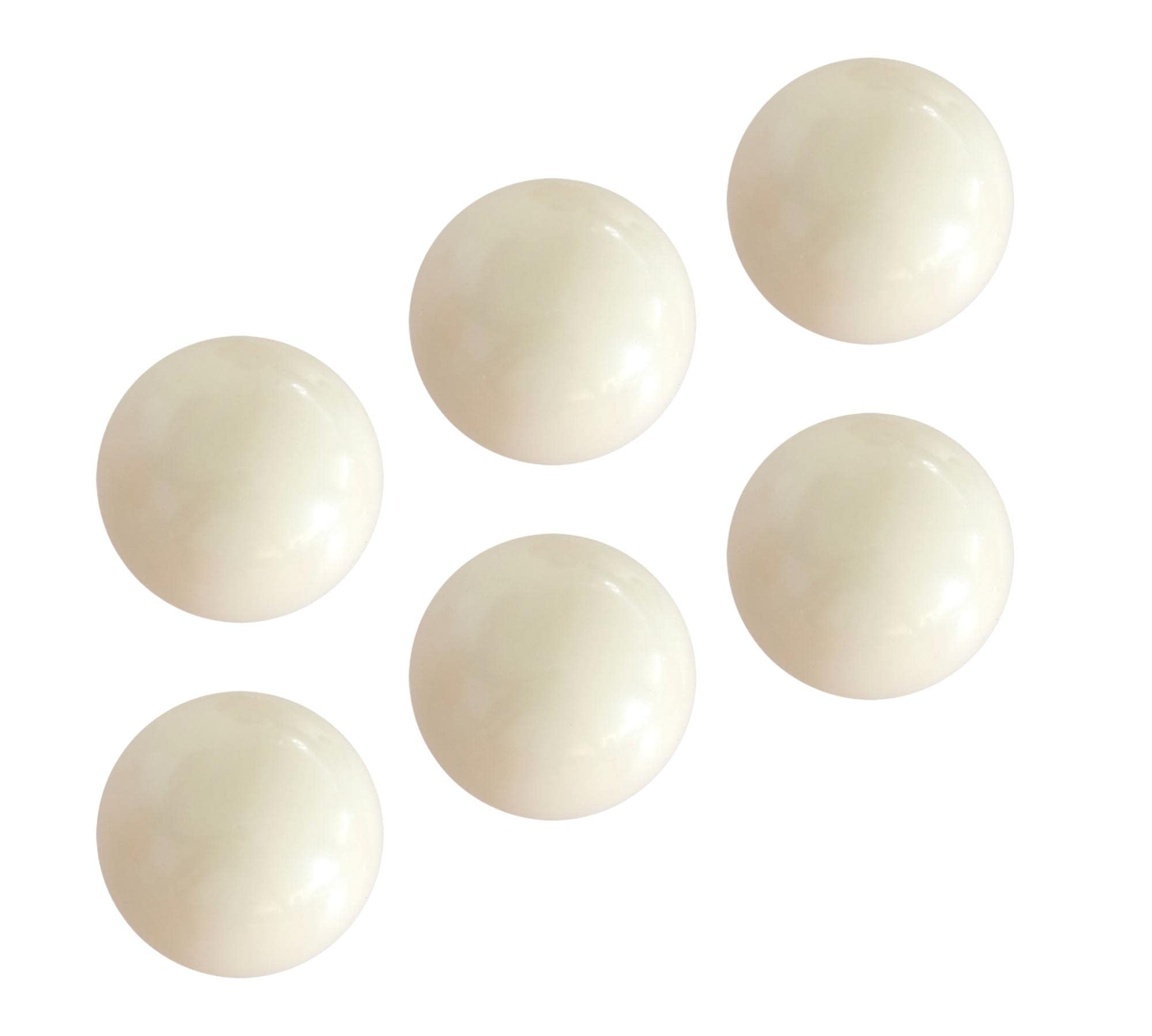 DOJA Barcelona Table football balls 34 mm, pack of 6, white football table ball, table football balls, mini football football ball, table football ball, ball