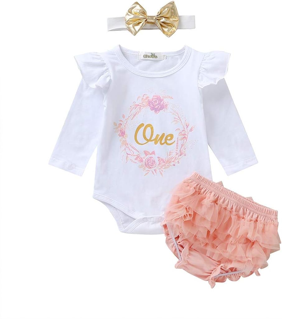 Walabe Vetements Bebe Fille 1er Anniversaire Barboteuse Florale Tutu Tulle Shorts Tenues Ensemble De Vetements Bebe Vetements Gofinancefl Com