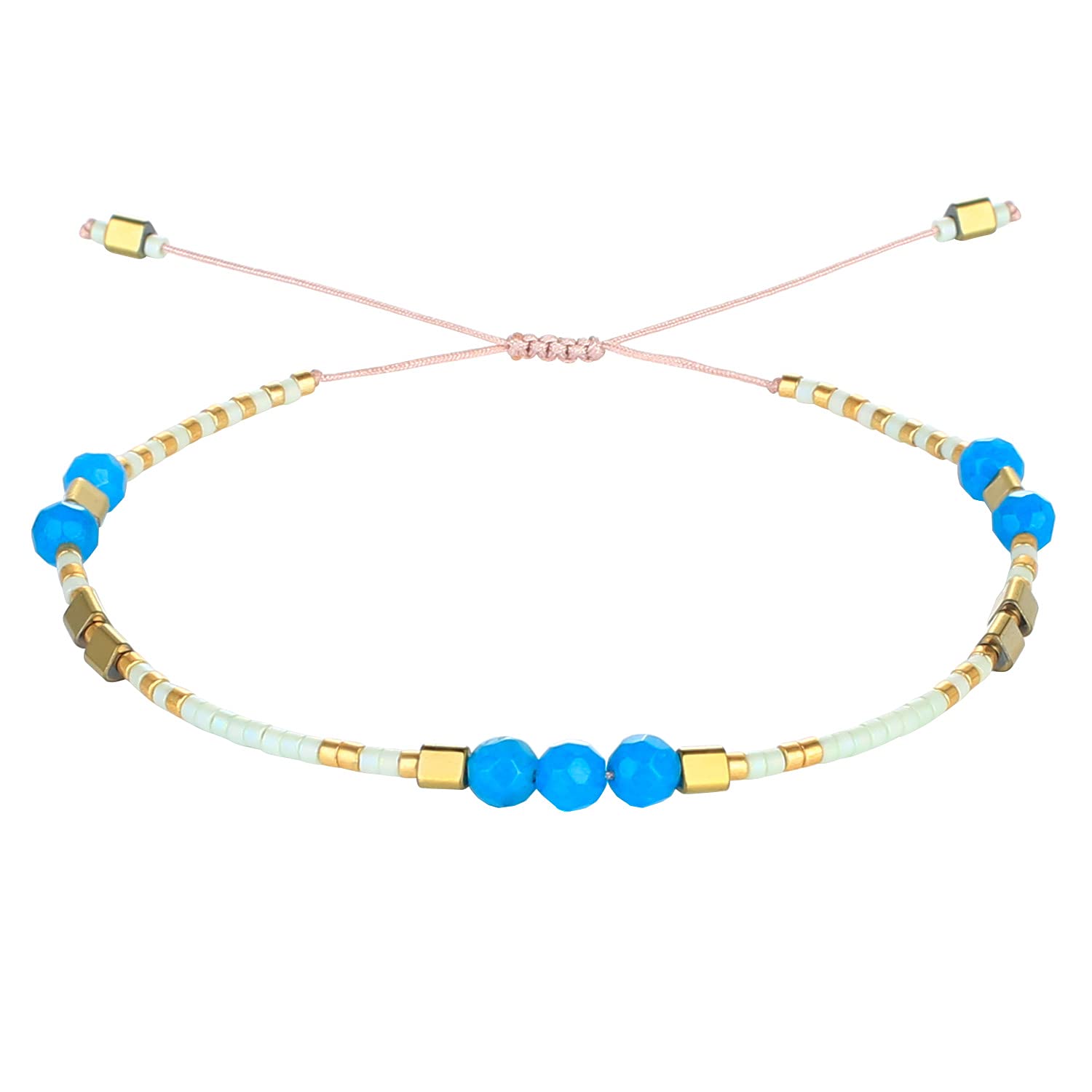C·QUAN CHI New Miyuki Agate Bracelets Friendship Bracelets Handmade Adjustable Bracelets Boho Beach Beaded Bracelets