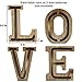 SAND MINE Wooden LED Letter Lights, LED Love Shaped Letters Sign, Battery Powered Christmas Lamp, Love Signs Light for Night Light Wedding Birthday Party Home Bar Decoration
