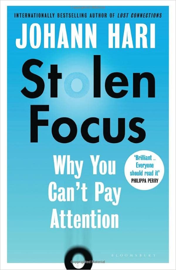 Stolen Focus Why You Can T Pay Attention Amazon Co Uk Hari Johann Books Stolen Focus Why You Can T Pay Attention Amazon Co Uk Hari Johann Books