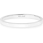Miabella 925 Sterling Silver Flat Comfort Fit Band Ring for Women and Men 2mm, 4mm, 6mm Made in Italy