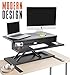 Stand Steady FlexPro Air Standing Desk - Precision Desk Converter w/ Hydraulic Lift Assist (Sit or Stand!)- Instantly Change Any Surface to a Stand Up Desk! No Assembly Required! (36 inch)
