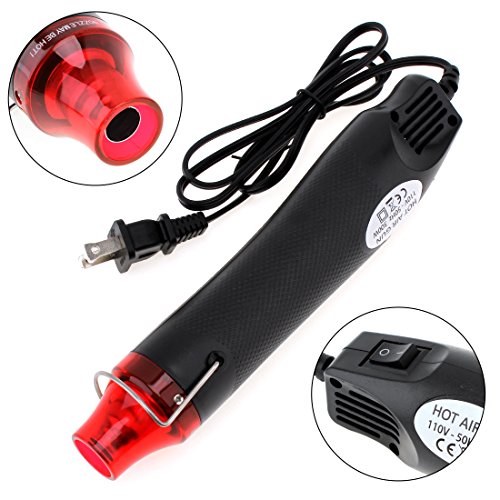 ChgImposs Mini Hot Air Gun, 110V 300W Portable Multi Function Electrical Heat Tool for DIY Embossing, Shrink Wrapping, Drying Paint