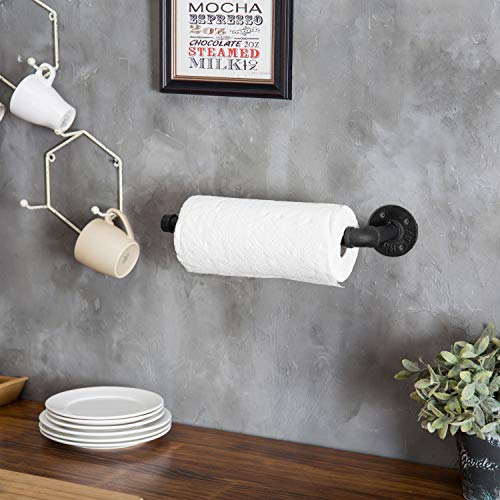 2 MyGift+Wall+Mounted+Industrial+Pipe+Theme+Holder