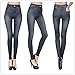 Womens Skinny Jeans High Waist Slim Leggings Denim Stretchy Jeggings Seamless Yoga Pants (S/M, Black)