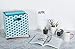 DII Hard Sided Collapsible Fabric Storage Container for Nursery, Offices, & Home Organization, (11x11x11) - Honeycomb Teal