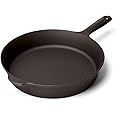 Field Company 10-Inch Cast Iron Skillet – No.8, Lightweight & Smooth, Nonstick, Preseasoned with Organic Oil – Made in USA, Non-Toxic – Cooks Two Steaks or Cornbread, Vintage Design