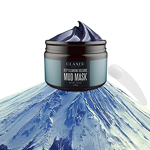 Olaxer SC006 Deep Cleansing Volcanic Mud Mask 7.05 oz Skin Cleaner, Facial Treatment, Acne Treatment, Pore Reducer, Anti Aging Mask, Pore Minimizer