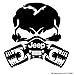 UR Impressions Blk Jp Piston Gas Mask Skull Decal Vinyl Sticker Graphics for Jeep 4x4 Grand Cherokee Wrangler Renegade SUV Wall Window Laptop|Black|5.5 Inch|URI028-B