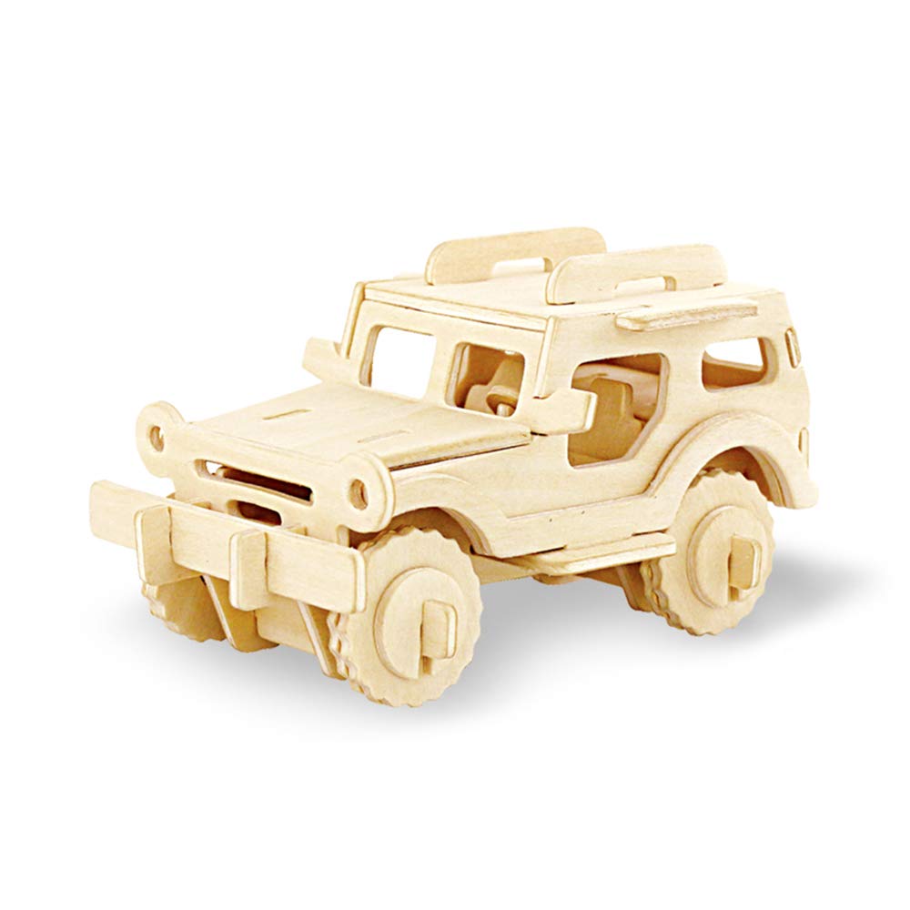 Georgie Porgy 3D Wooden Puzzle Animal Building Blocks For Children Jigsaw Educational Toy Gift (JP232 Car) โ image 1