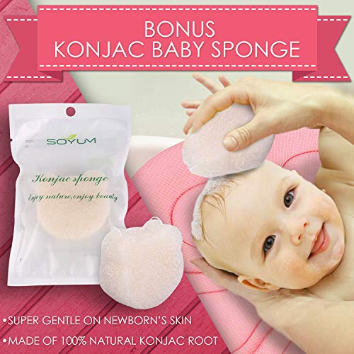 image for IndulgeMe Baby Bath Cushion - Konjac Sponge Included, Blooming Flower 
