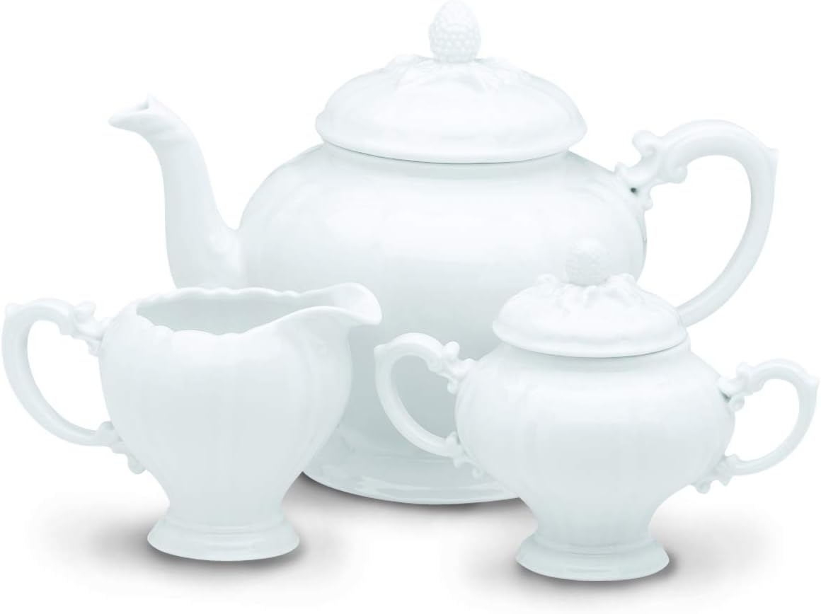 Scalloped Tea Set, 32 oz, 7.75" high