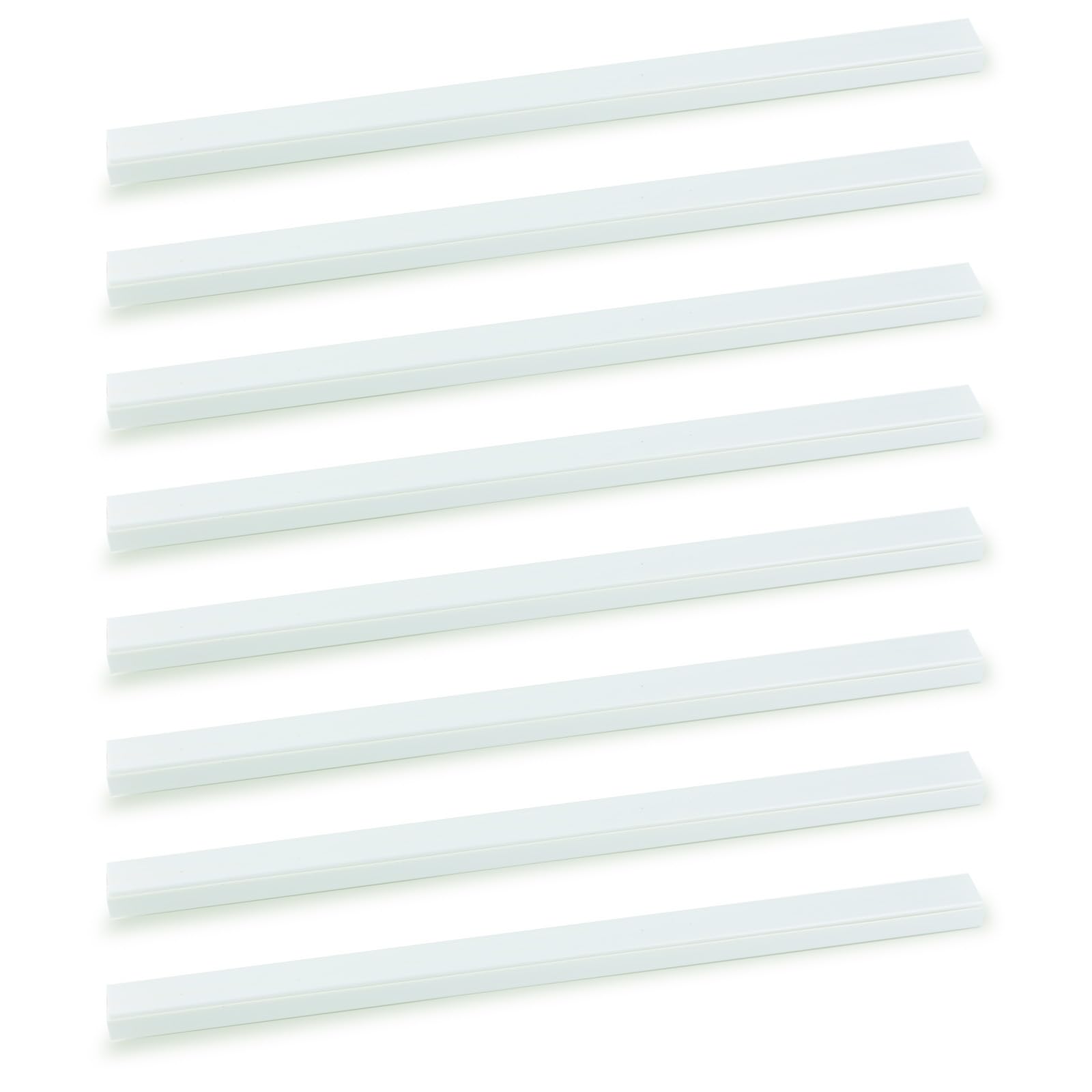 INCREWAY Slip On Cabinet Door Protector, 8PCS White Plastic Edge Guard for Protecting Kitchen Cabinet Stool Foot Rails Chair Rung from Chipping, 18mm