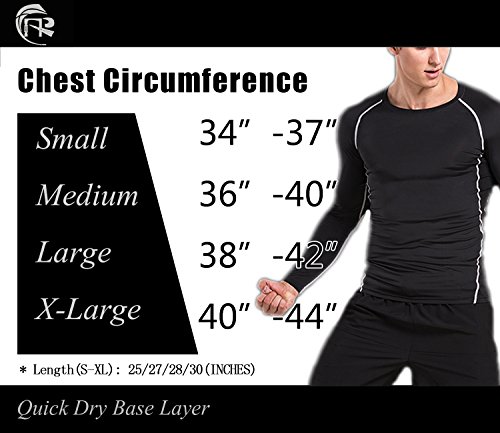 image for CFR Sport Base Layer Long Sleeves Compression Tights Shirts Men Active