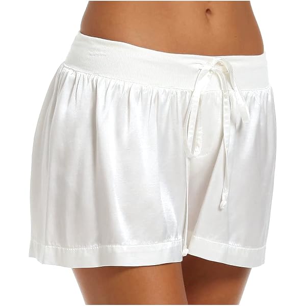 PJ Harlow Women's Charlie/Mikel Satin Pajama Set - Boxer Shorts & Racerback Tank Top - View #6